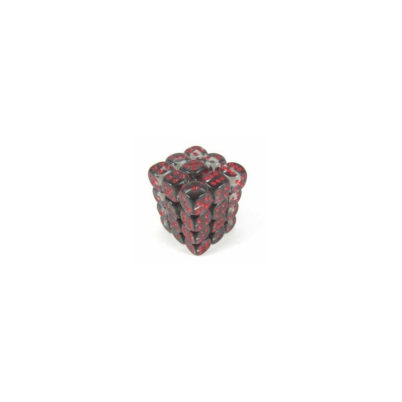 Set 36 dadi D6 12mm Translucent (grigio/rosso) CHX23818 - accessorio per giochi