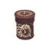 Bicchiere in cuoio lancia dadi marrone-oro: Steampunk