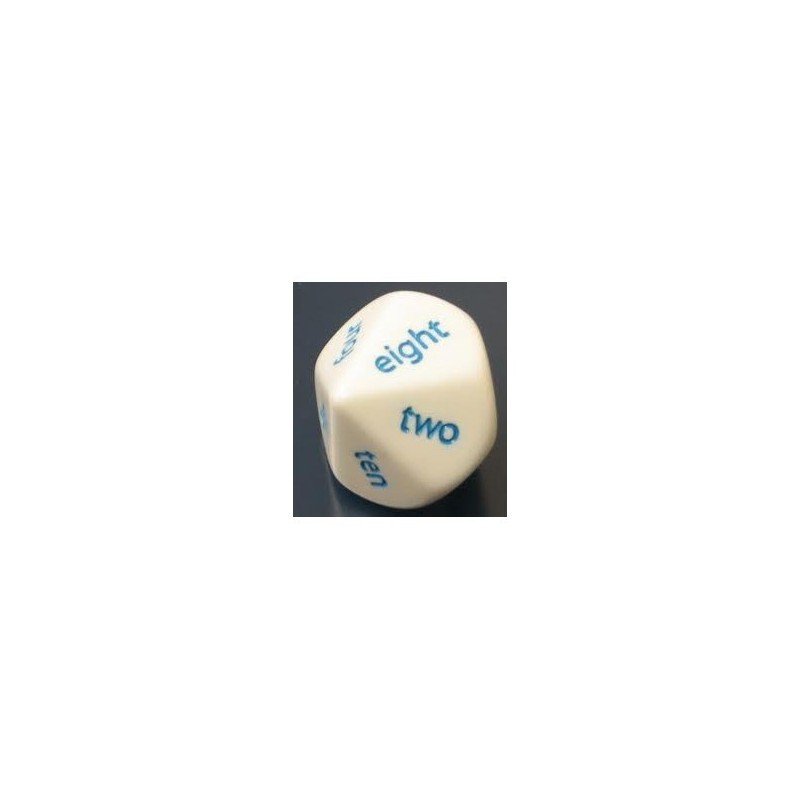 Dado d10 Numeri in lettere (inglese) - K13652 - accessorio per giochi
