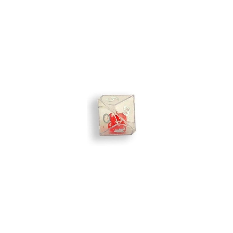 Dado d10 dentro d10 Trasparente - K11770 - accessorio per giochi