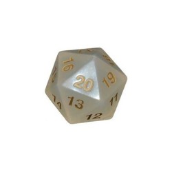 Dado d20 Segnapunti Giga Bianco Perlato - K18671