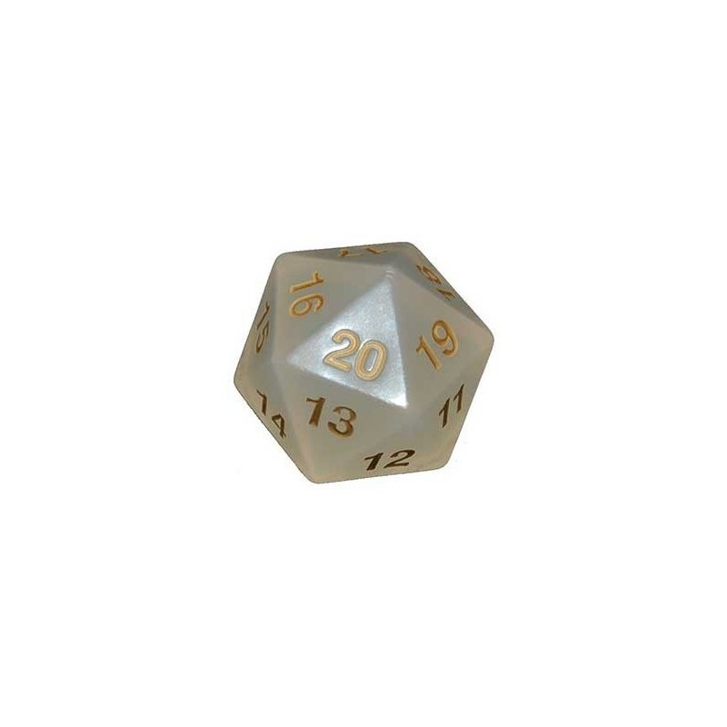 Dado d20 Segnapunti Giga Bianco Perlato - K18671 - accessorio per giochi