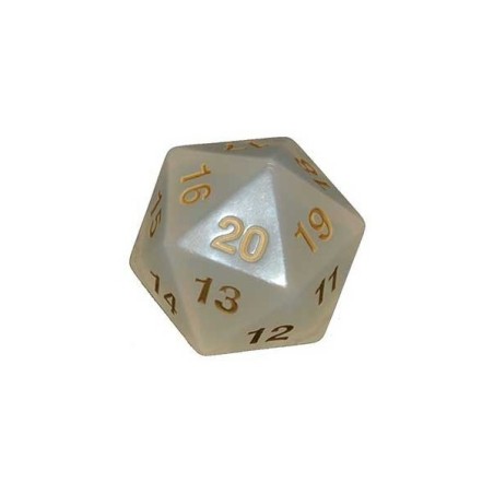 Dado d20 Segnapunti Giga Bianco Perlato - K18671