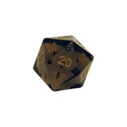 Dado d20 Segnapunti Giga Nero Fumo-Oro - K18674