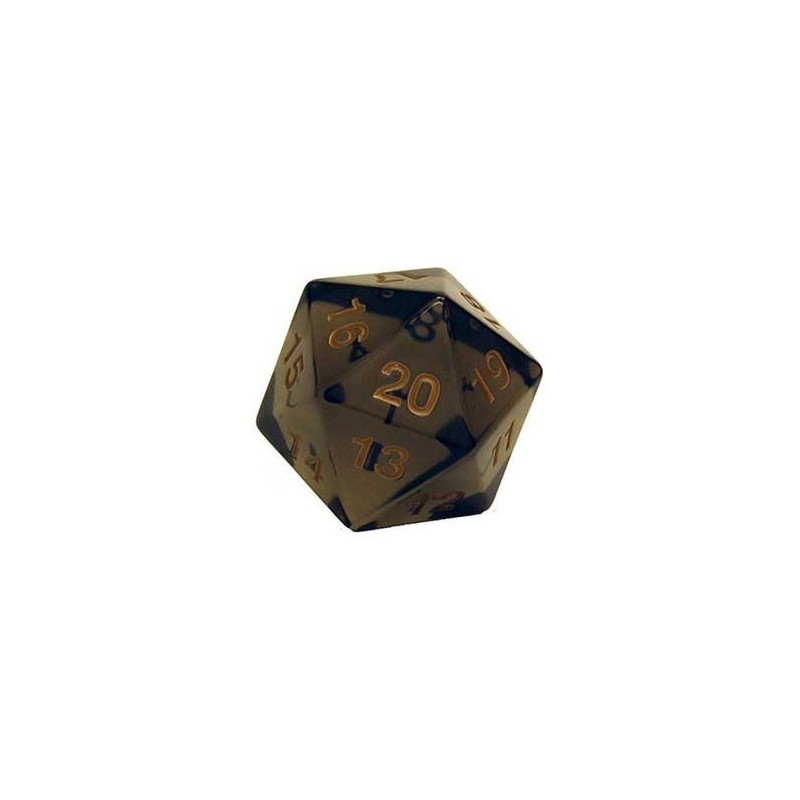 Dado d20 Segnapunti Giga Nero Fumo-Oro - K18674 - accessorio per giochi