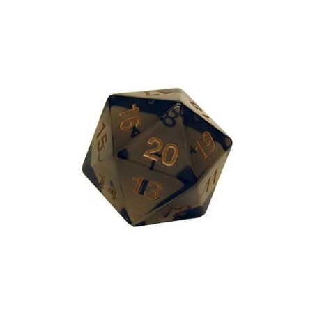 Dado d20 Segnapunti Giga Nero Fumo-Oro - K18674