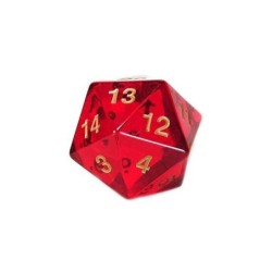 Dado d20 Segnapunti Giga Rosso Rubino - K17970