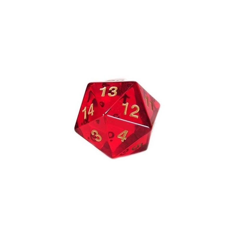 Dado d20 Segnapunti Giga Rosso Rubino - K17970 - accessorio per giochi
