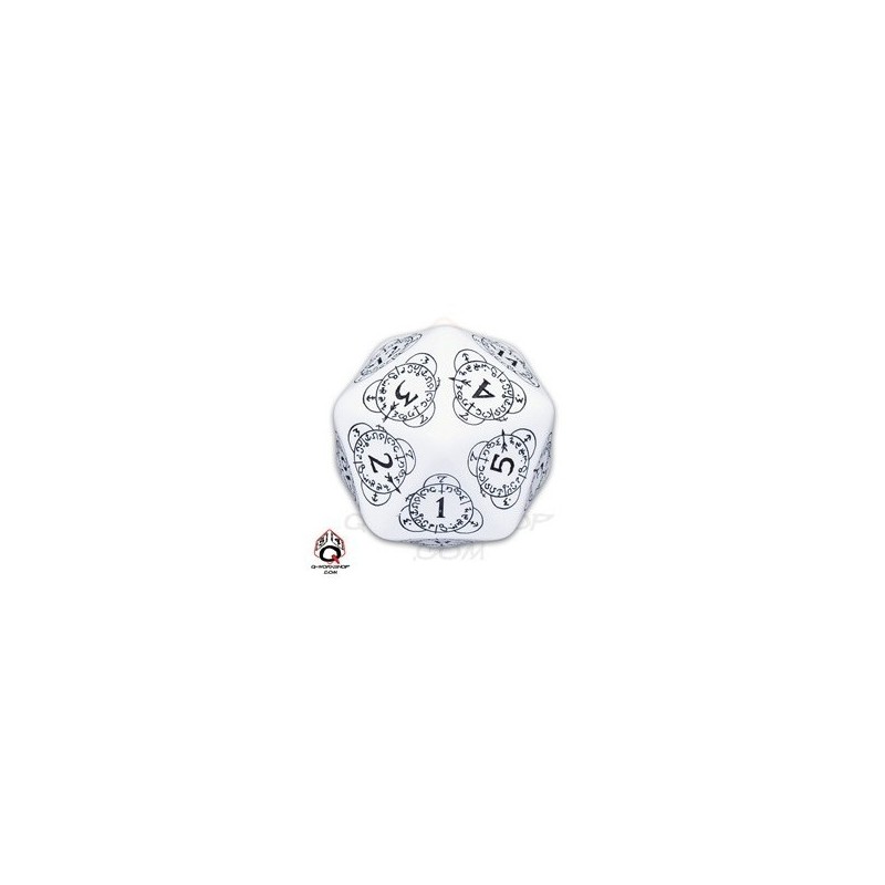 Dado d20 Segnapunti Gigante Bianco - Q20LEV02 - accessorio per giochi