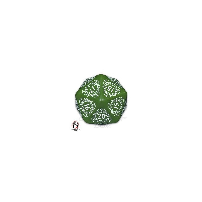 Dado d20 Segnapunti Gigante Verde - Q20LEV14 - accessorio per giochi
