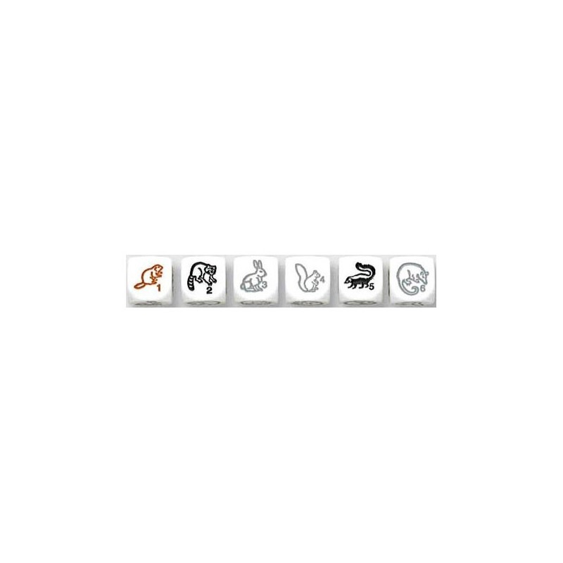 Dado d6 Animale (animali del bosco) - K17276 - accessorio per giochi