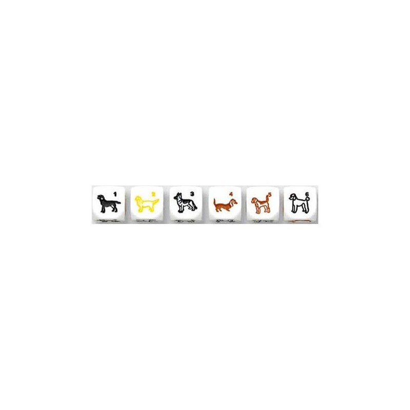 Dado d6 Animale (cani) - K17275 - accessorio per giochi