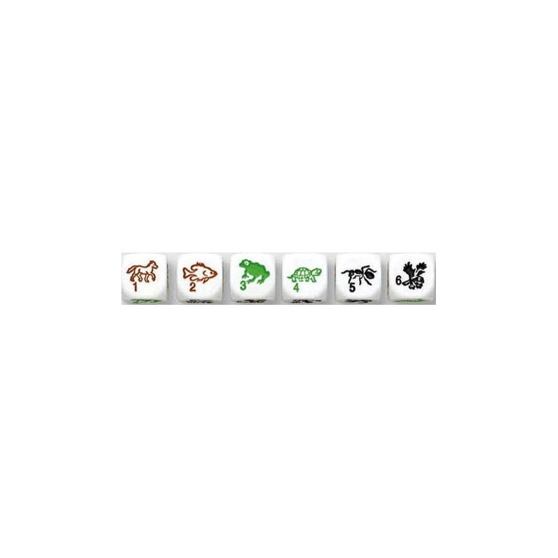 Dado d6 Animale (specie diverse) - K17273 - accessorio per giochi