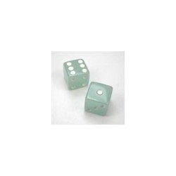 Dado d6 Fosforescente 16mm Azzurro/verde - K01909