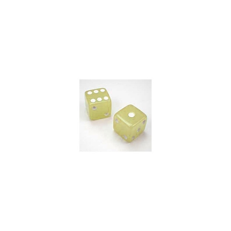 Dado d6 Fosforescente 16mm Giallo - K01908 - accessorio per giochi