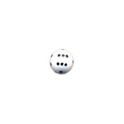 Dado d6 Sferico Opaco Bianco - K01736