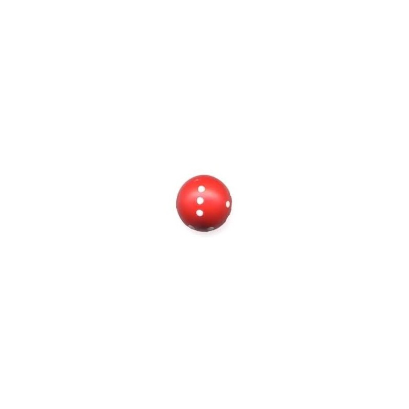 Dado d6 Sferico Opaco Rosso - K01734 - accessorio per giochi