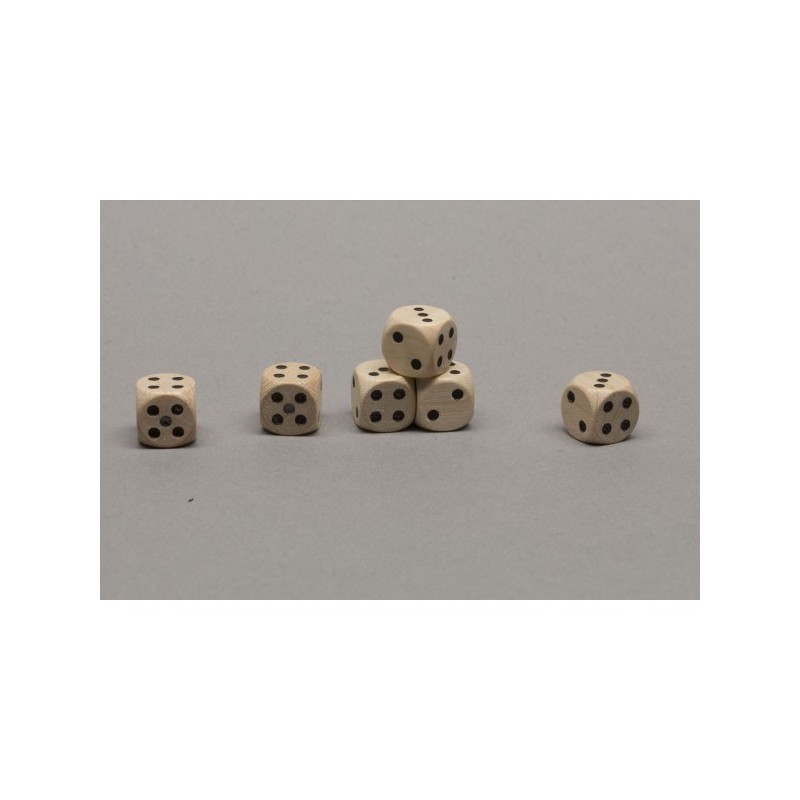 Dado d6 10mm legno naturale (2-2-3-4-4-5) - accessorio per giochi