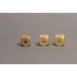 Dado d6 16mm legno simboli matematici (tipo 1)
