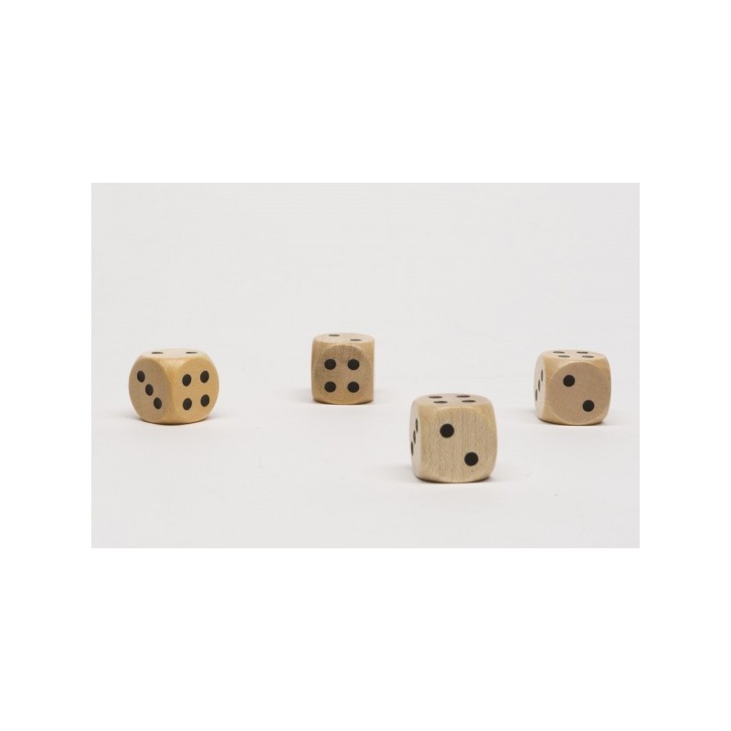 Dado d6 18mm legno (2-2-3-3-4-4) - accessorio per giochi