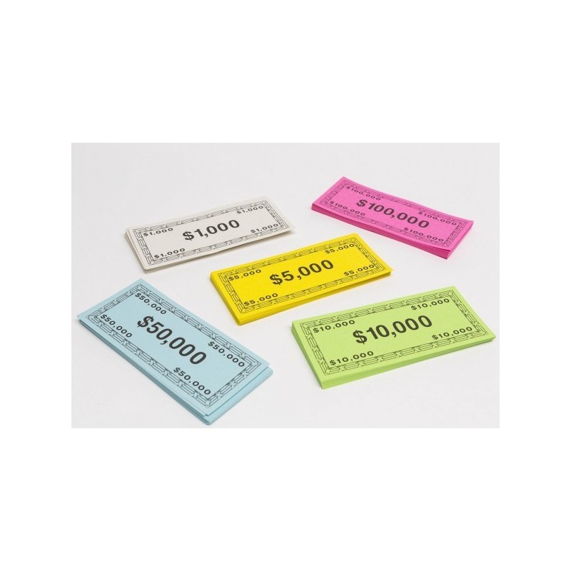 Denaro per giochi da tavolo (Dollaro - 200 pezzi in 5 tagli) - accessorio per giochi