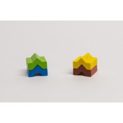 Meeple tetto impilabile marrone 20x16x12mm