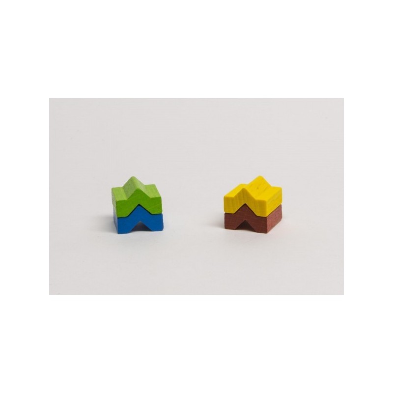 Meeple tetto impilabile marrone 20x16x12mm - accessorio per giochi