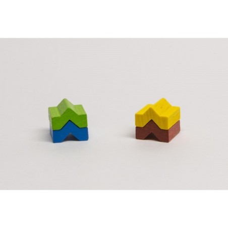 Meeple tetto impilabile marrone 20x16x12mm