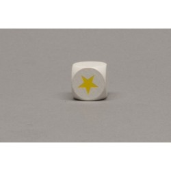 Dado d6 16mm legno stella (su una sola faccia)