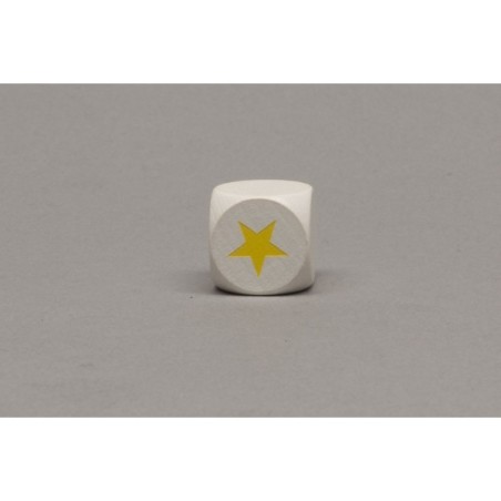 Dado d6 16mm legno stella (su una sola faccia)