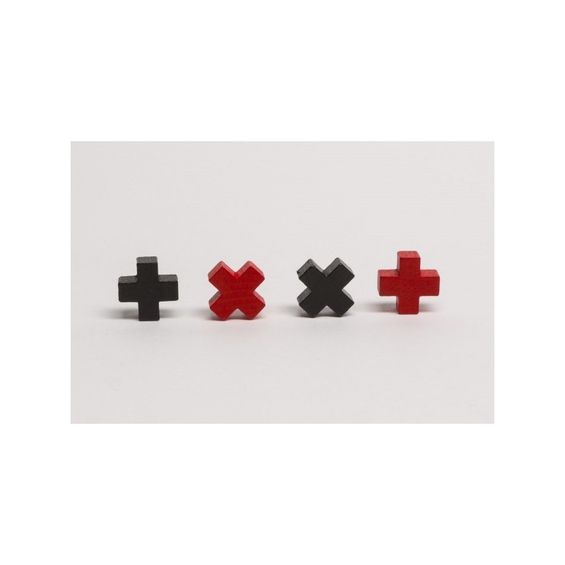 Token croce 20x20x8mm nero - accessorio per giochi