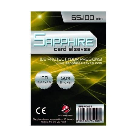 65x100 mm bustine trasparenti Sapphire (100 bustine)(Bronze)
