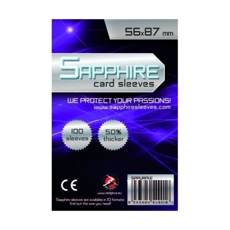 56x87 mm bustine protettive trasparenti Sapphire VIOLA (100 bustine)(Purple)