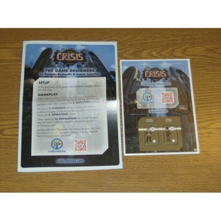 CALENDARIO DELL'AVVENTO 2016 GIORNO 10 - Crisis (mini-espansione): The Game Designers
