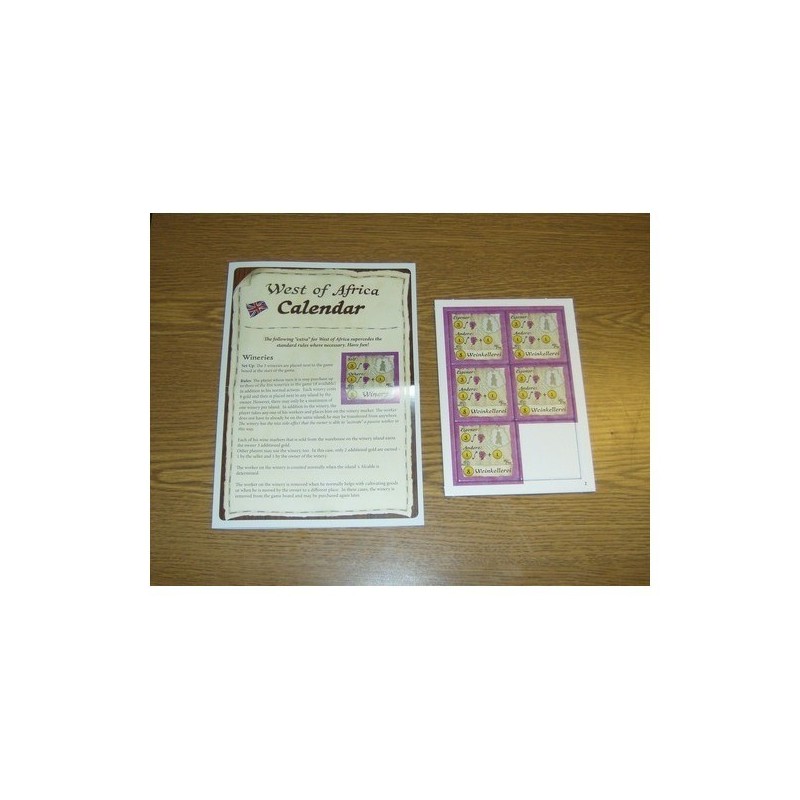 CALENDARIO DELL'AVVENTO 2016 GIORNO 2 - West of Africa (mini-espansione): Wineries - gioco da tavolo