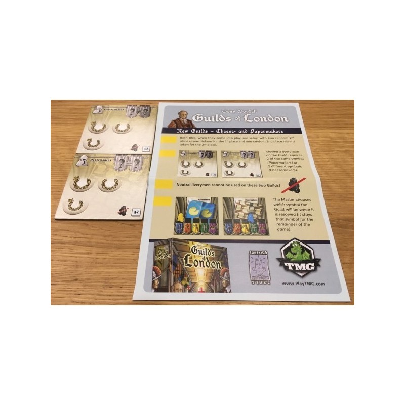 CALENDARIO DELL'AVVENTO 2016 GIORNO 7 - Guilds of London (mini-espansione): Cheese and Papermakers - gioco da tavolo