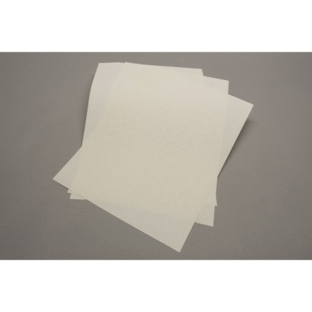 Etichette trasparenti per dischetti e cilindri 15mm (solo stampanti laser, no Inkjet)