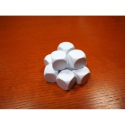 Dado d6 22mm Vuoto (bianco)
