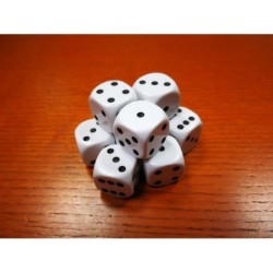 Dado a 6 facce 22mm bianco-nero