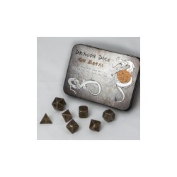 Set 7 dadi metallo (Metal Dice Set - Gun Metal) - 91742
