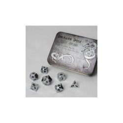 Set 7 dadi metallo (Metal Dice Set - Silver) - 91739
