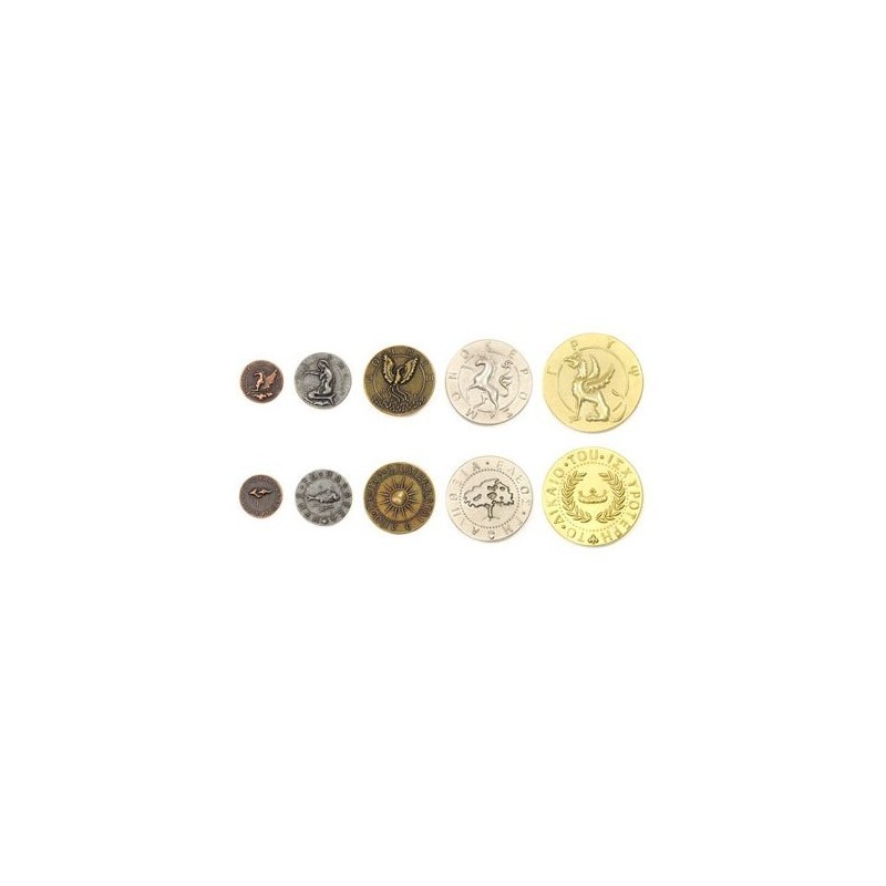 Monete Creature Mitologiche in metallo (Metal Coins Mythological Creatures) - accessorio per giochi