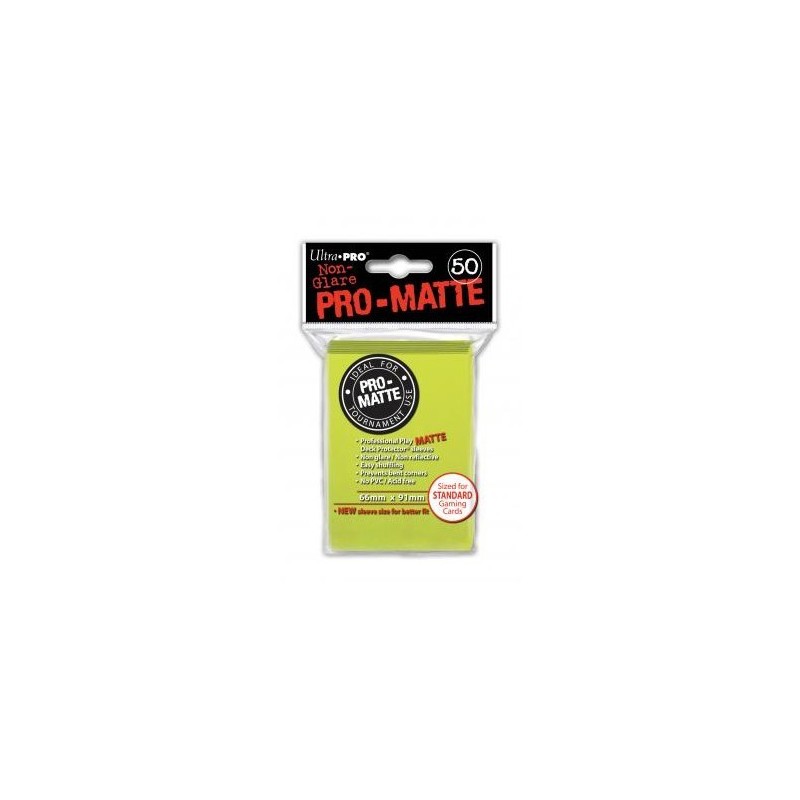 UltraPro - Bustine protettive 66x91 - PRO MATTE Retro GIALLO CHIARO (50 bustine) UPR84149 - accessorio per giochi