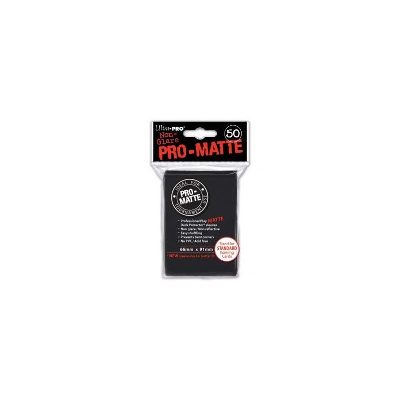 UltraPro - Bustine protettive 66x91 - PRO MATTE Retro NERO Fronte OPACO (50 bustine) UPR82728 - accessorio per giochi