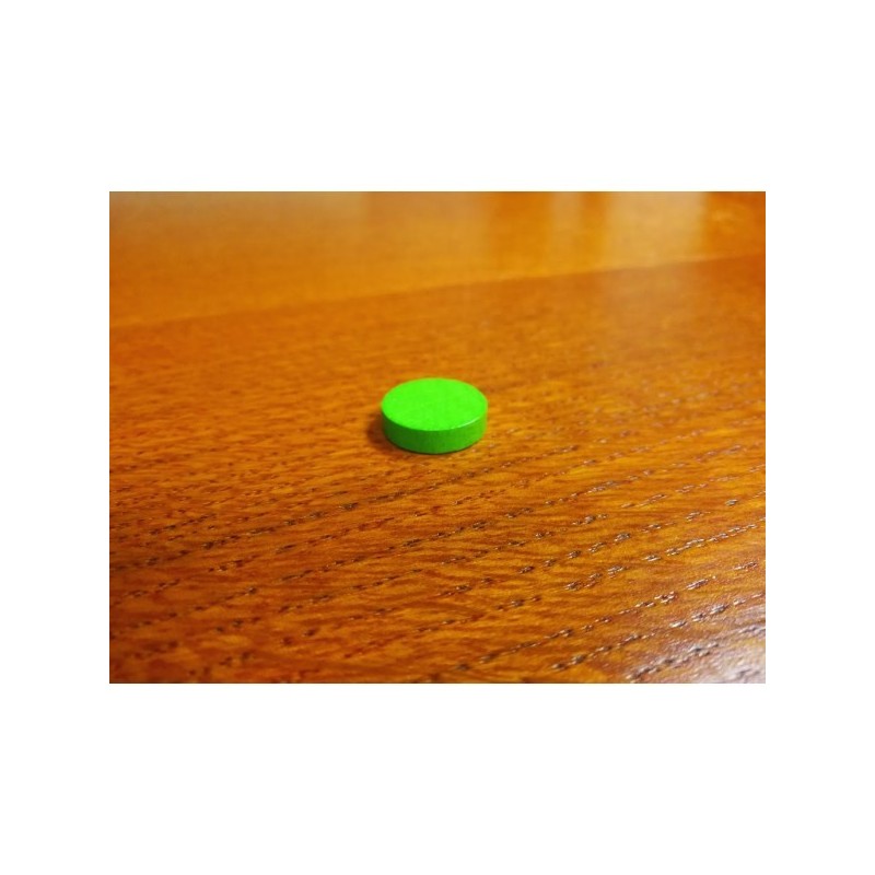 Token rotondo 15x4mm verde chiaro - accessorio per giochi