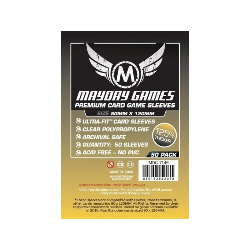 80x120 mm bustine trasparenti MayDay Premium (50 bustine) MDG7146 - accessorio per giochi