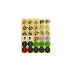 Set Adesivi per Pedine: Robinson Crusoe
