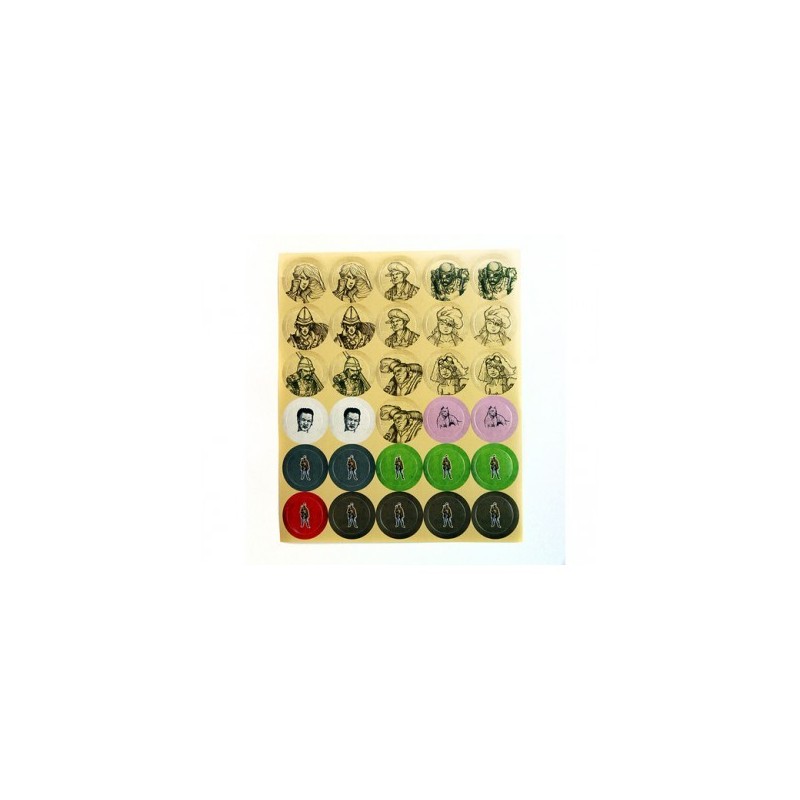 Set Adesivi per Pedine: Robinson Crusoe - gioco da tavolo