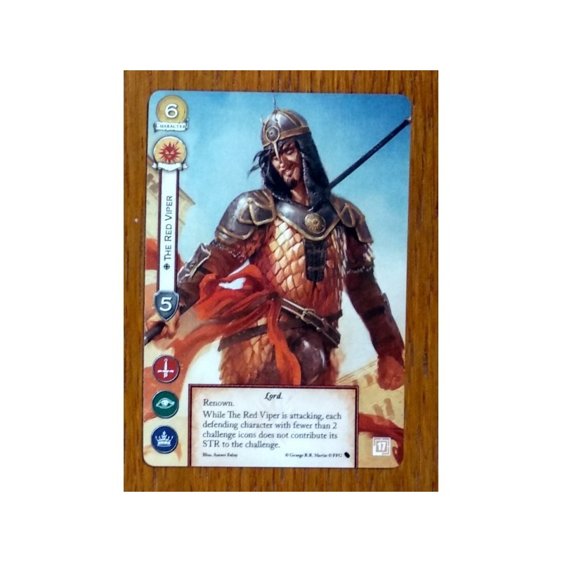 The Red Viper (carta promo) - A Game of Thrones LCG 2nd Ed. - gioco da tavolo