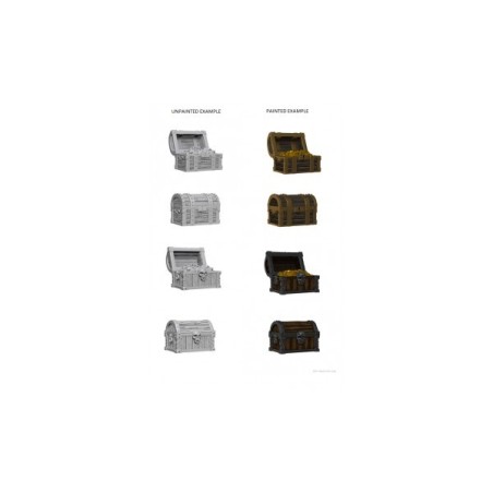 WizKids Deep Cuts Unpainted Miniatures - Chests (4 Units)